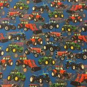 Färgglada traktorer, bomullsjersey