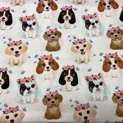Dogs with bows bomullsjersey