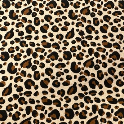 Leopard brun, bomullsjersey