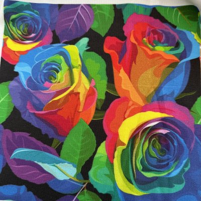 FÖRHANDSBOKNING- Rainbow roses bomullsjersey